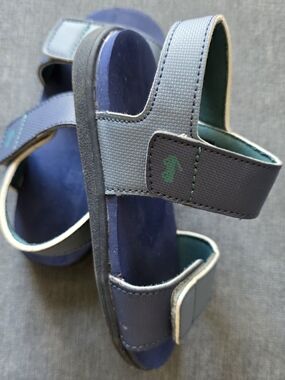 See Kai Run Toddler Sandals Size 11 Navy Blue Double Strap Hook Loop Summer Shoe